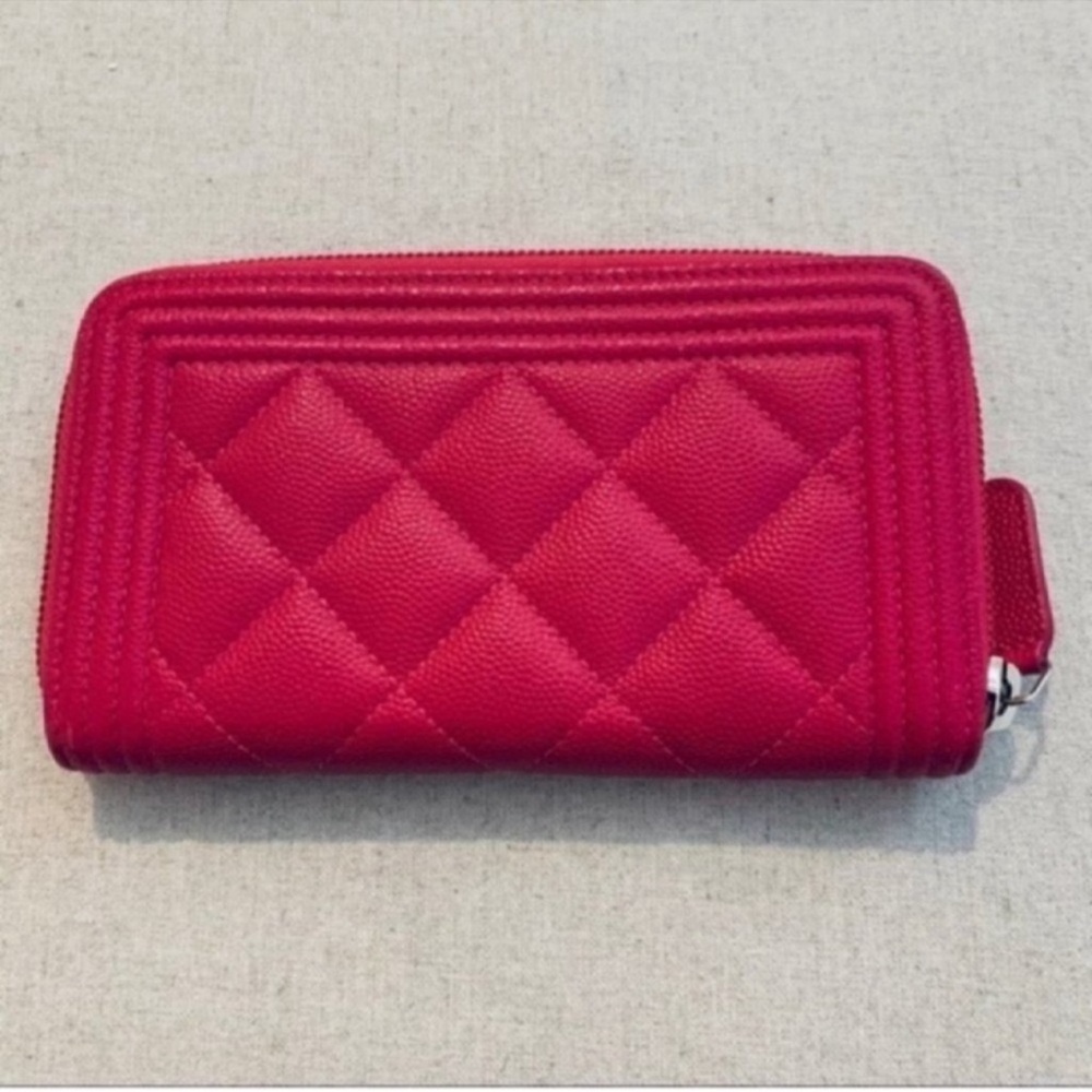 CHANEL | Wallet | Caviar Quilted Small | Dark Pink - Picture 2 of 13